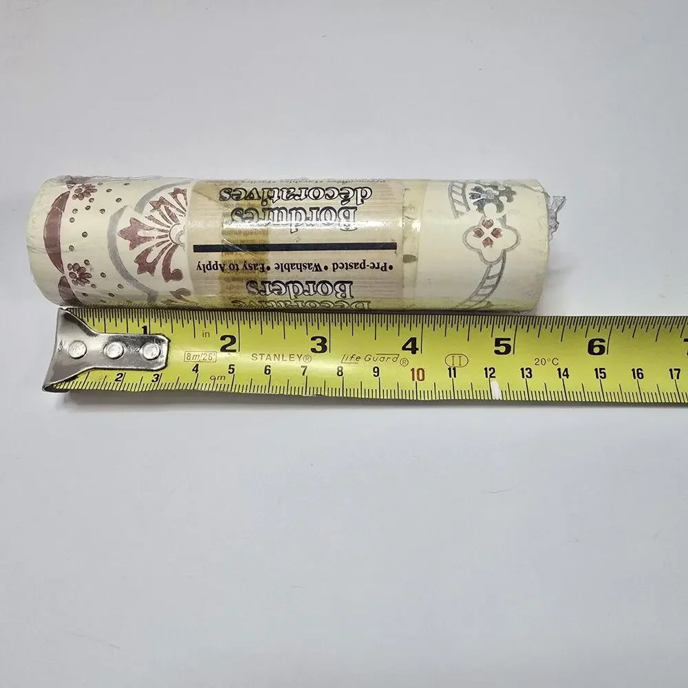 Wallpaper Border Lot 3 Rolls, 1 Full,2ptl Cottage Victorian 5.25” W, Pre-Pasted